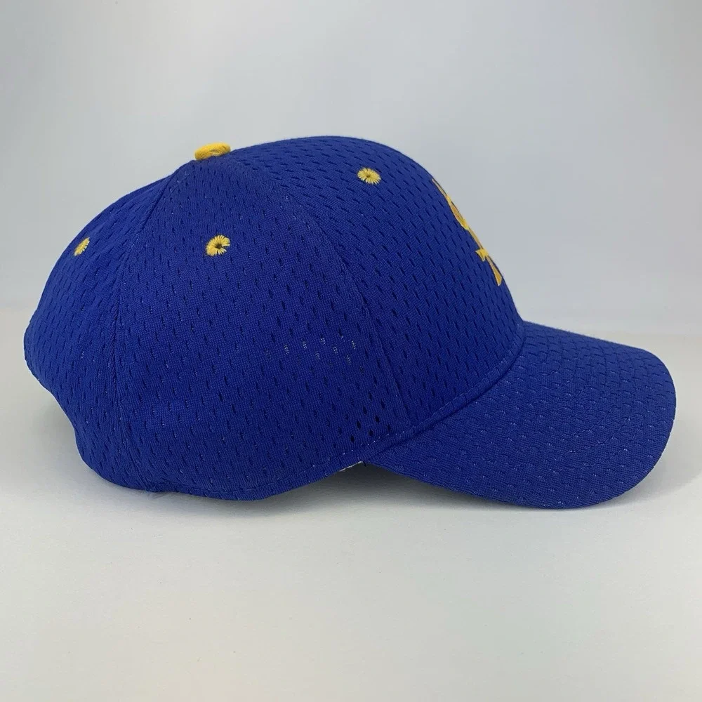 SM High School Hat Blue Gold M-L Adjustable Snapback Baseball Cap Vintage DeLong